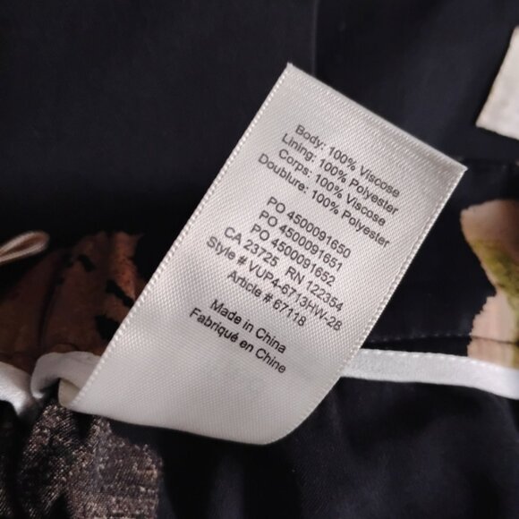 Wilfred Faun Black Satin Floral Pants XS - Picture 5 of 5